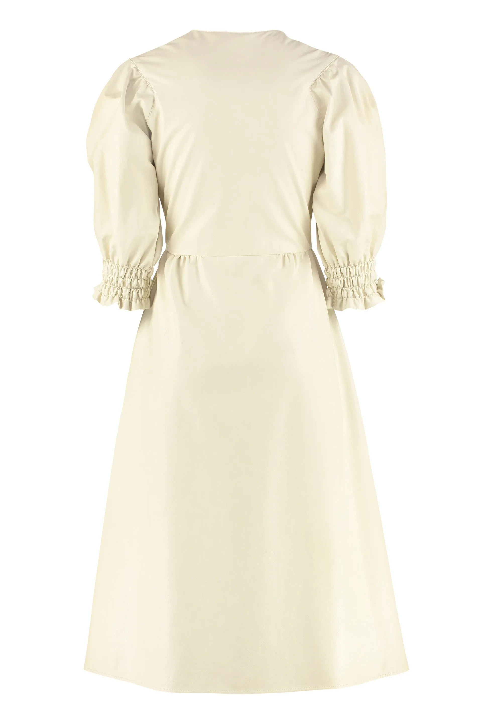 MSGM Puff Sleeve Midi Dress