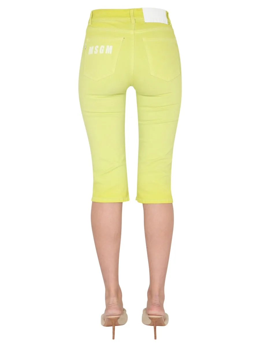 MSGM Slim-Fit Cropped Pants