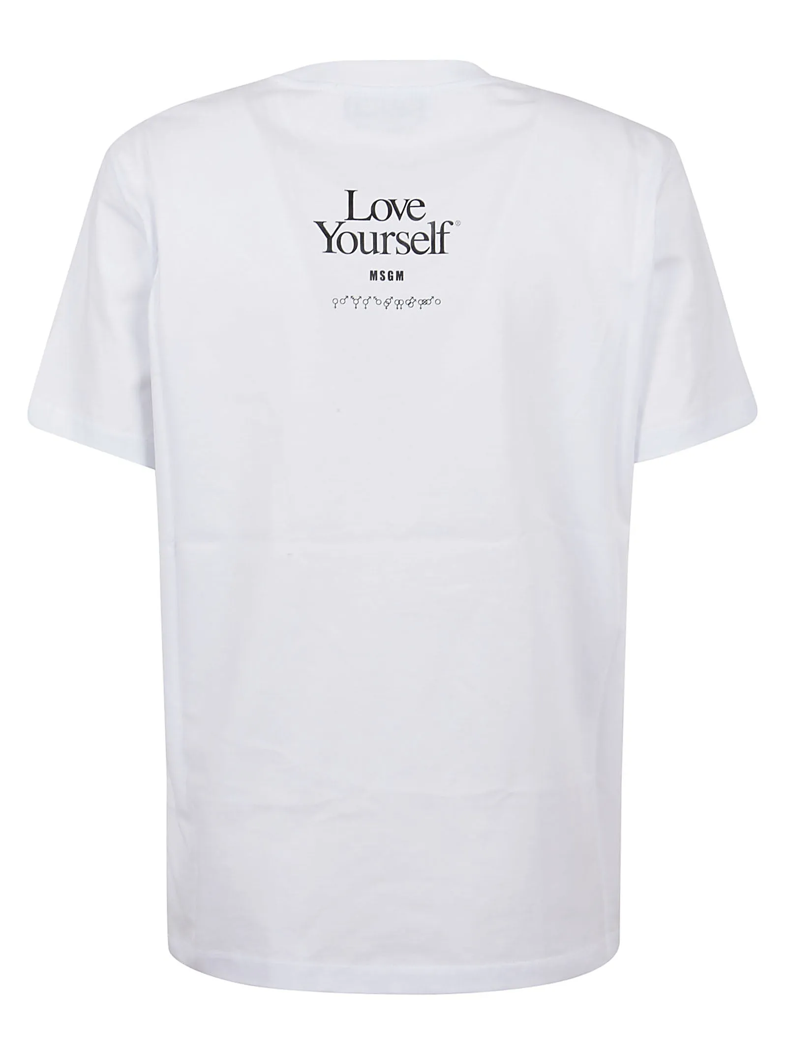 MSGM Slogan Printed Crewneck T-Shirt