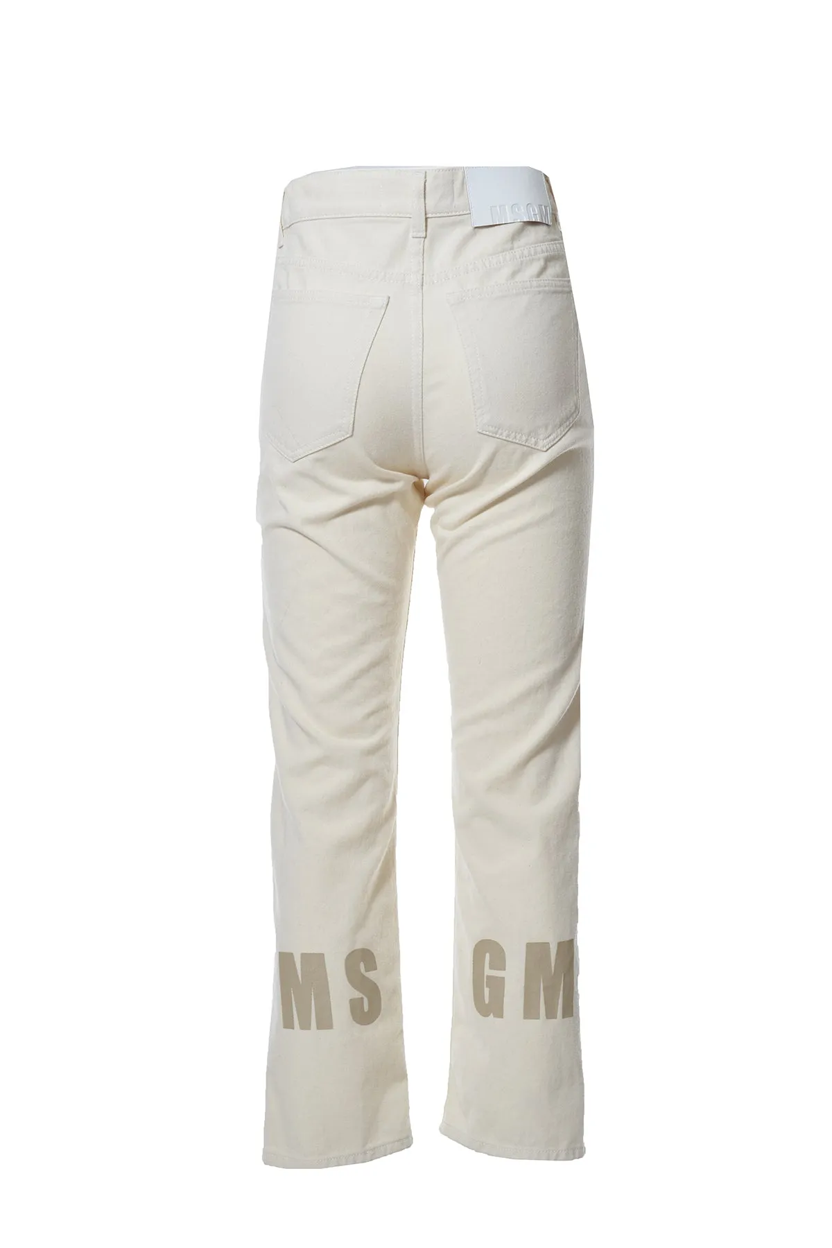 MSGM Straight Leg Cropped Jean