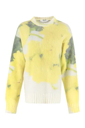 MSGM X Alessandro Calabrese Unflowering Knit Jumper