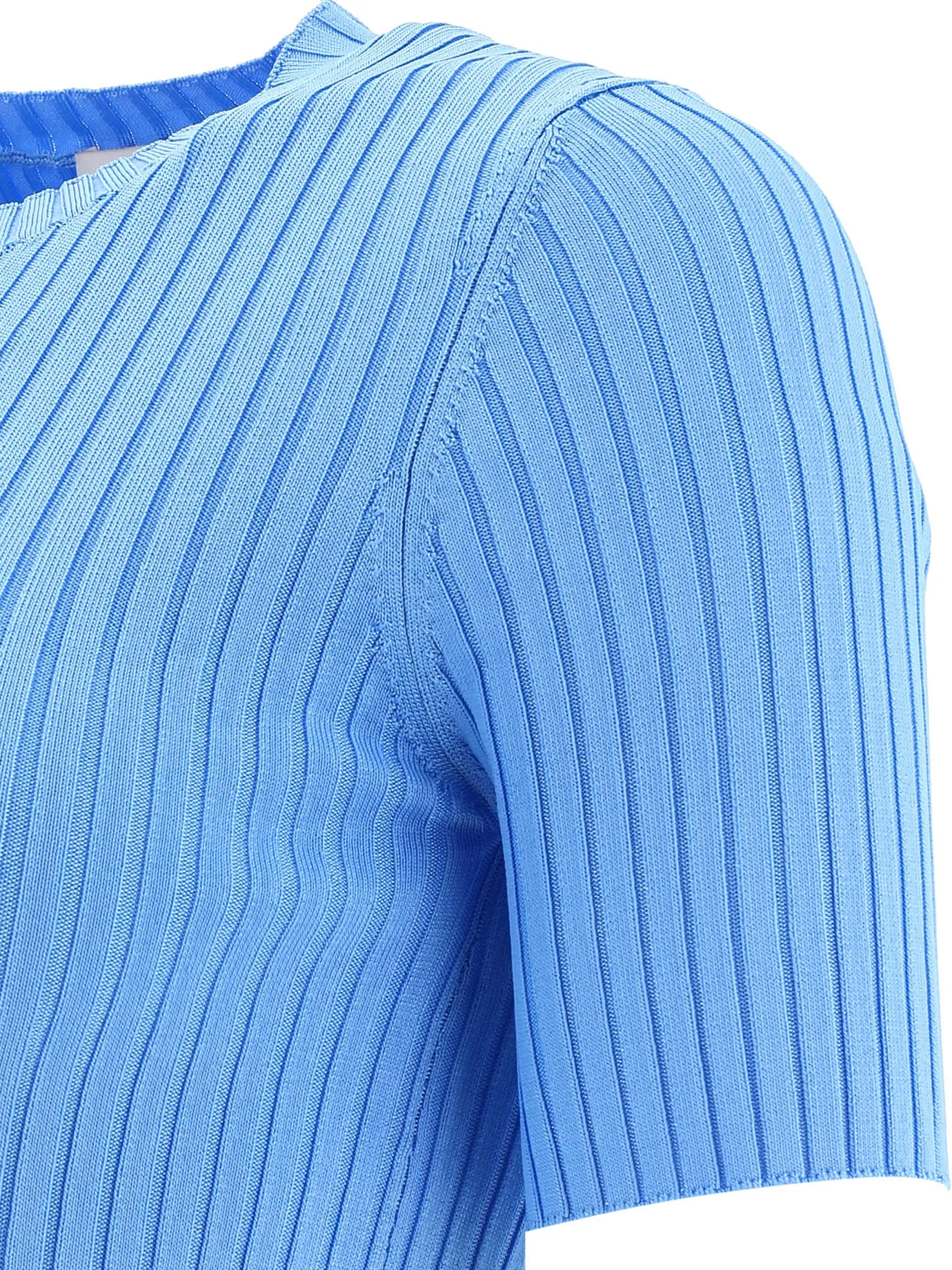 Nanushka Crewneck Ribbed Knit Top