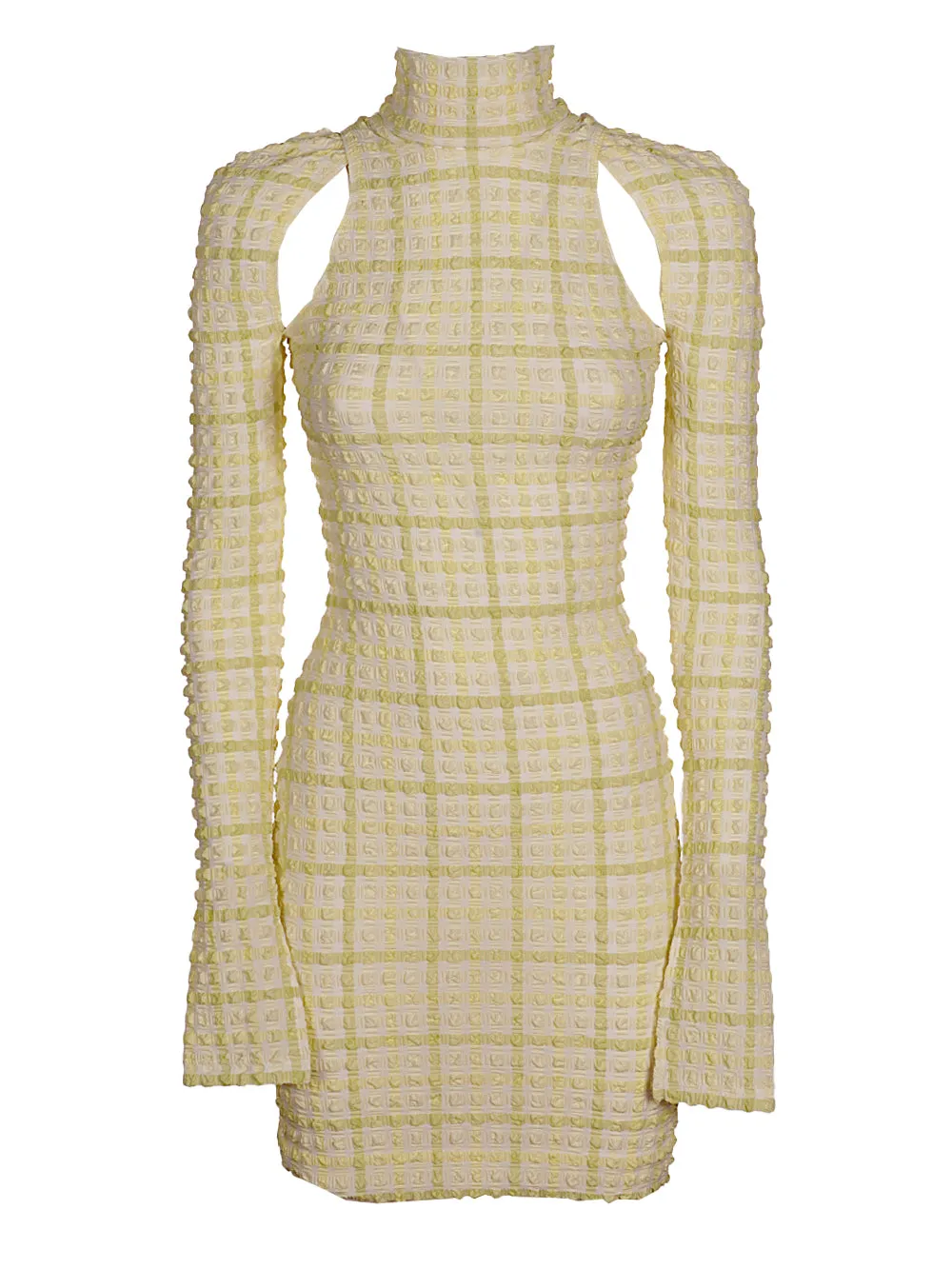Nanushka Cut-Out Checked Mini Dress