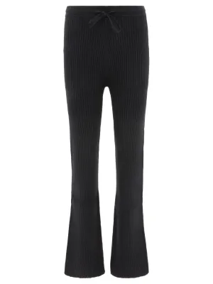 Nanushka Elastic Waist Ribbed Knit Trousers