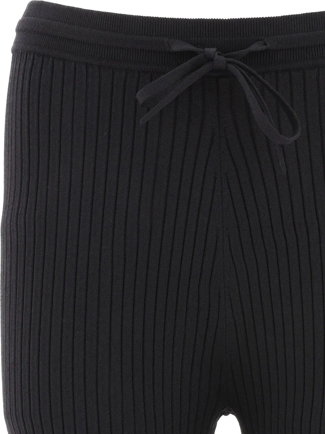 Nanushka Elastic Waist Ribbed Knit Trousers
