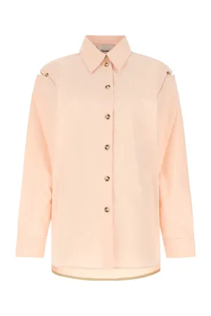 Nanushka Logo Embroidered Cut Out Sleeved Shirt