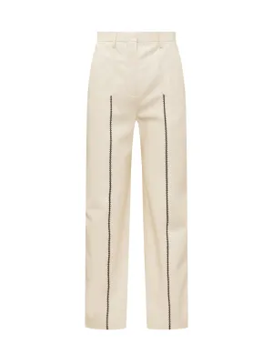 Nanushka Merrow-Stitch Straight Leg Trousers