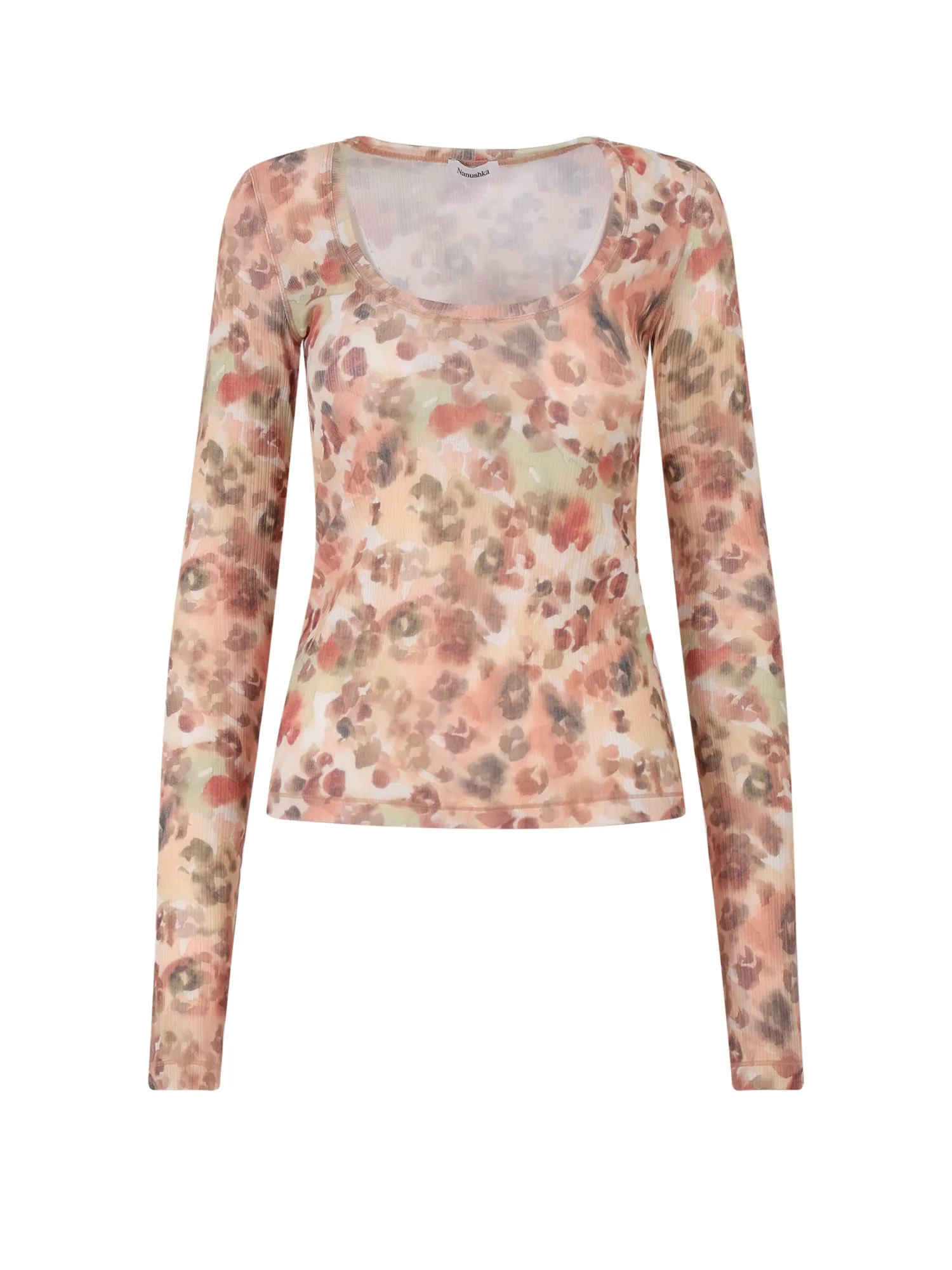 Nanushka Printed Scoop Neck Top