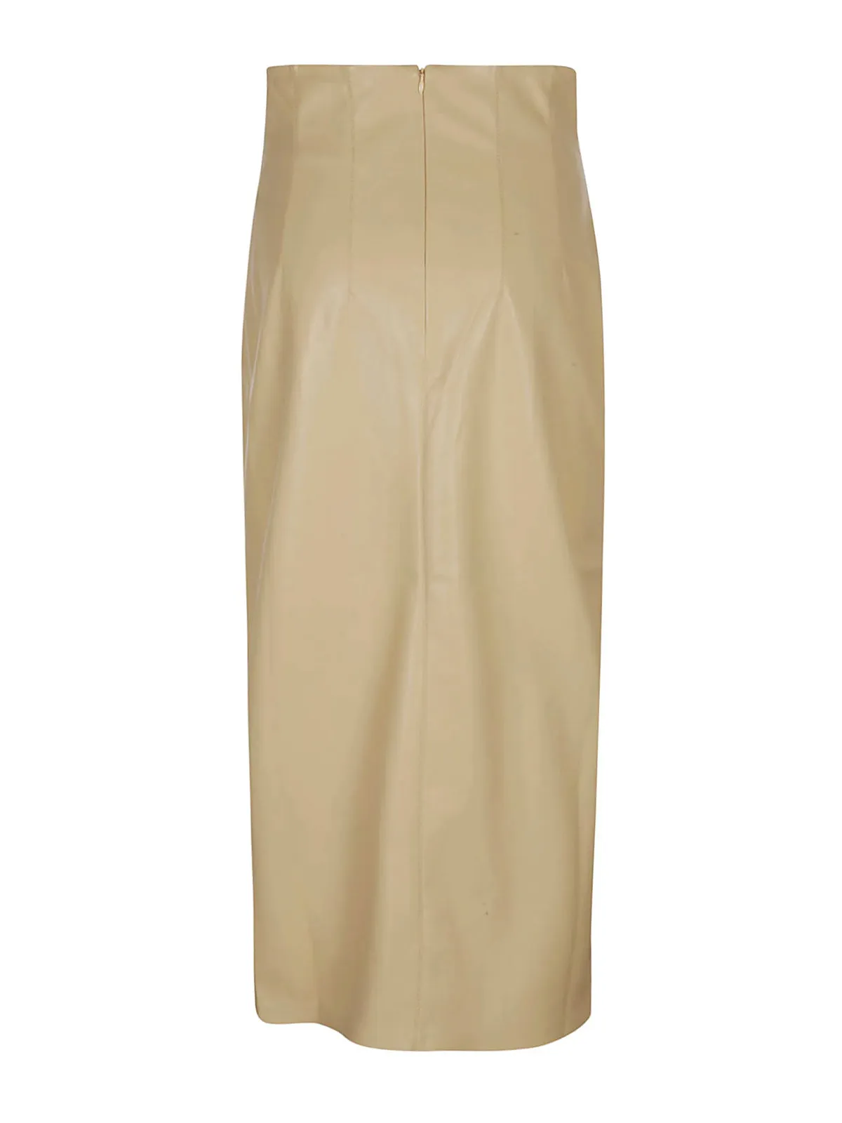 Nanushka Ruched Side Slit Midi Skirt
