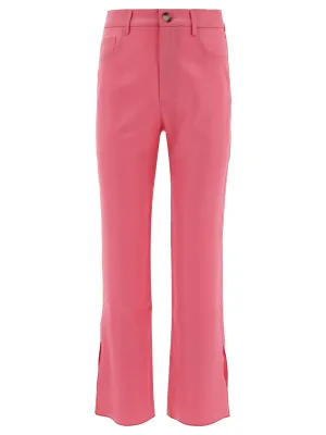 Nanushka Vaeda Mid-Rise Satin Trousers