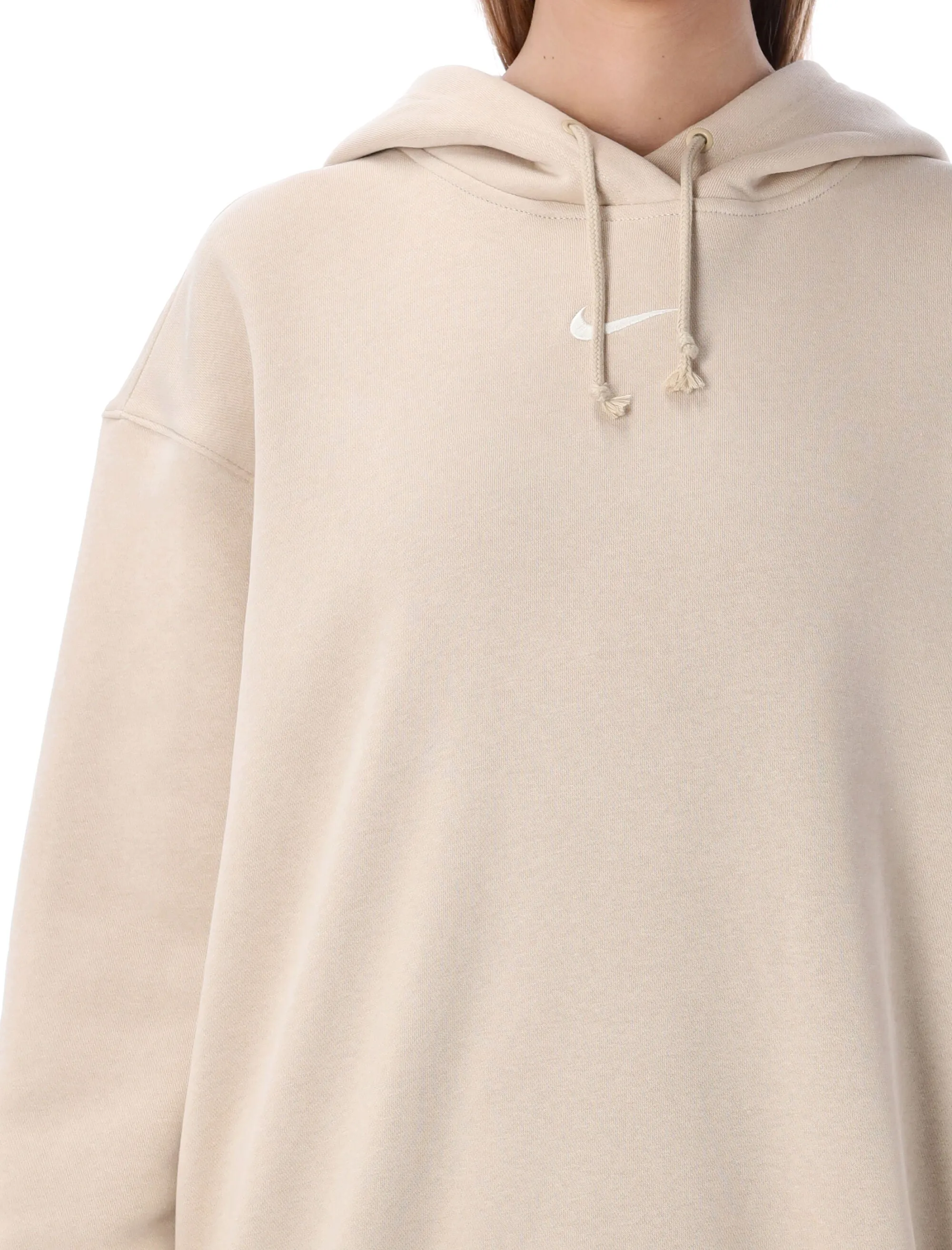 Nike Swoosh Logo Embroidered Drawstring Hoodie
