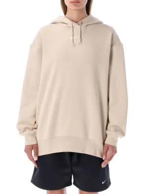 Nike Swoosh Logo Embroidered Drawstring Hoodie