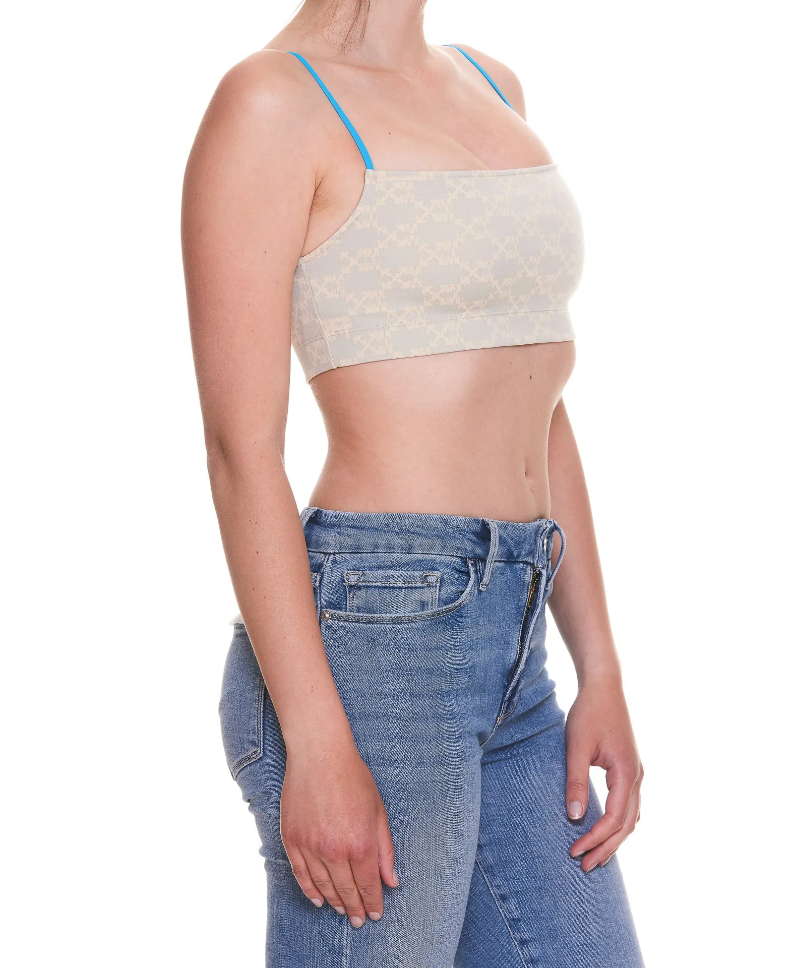 Off-White Arrow Monogram Printed Tube Top