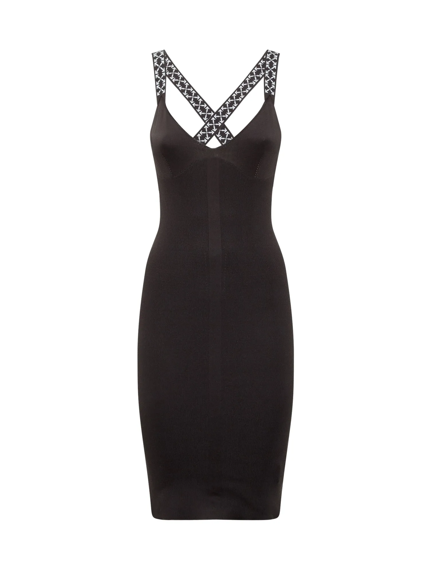 Off-White Arrows Strap Bodycon Dress