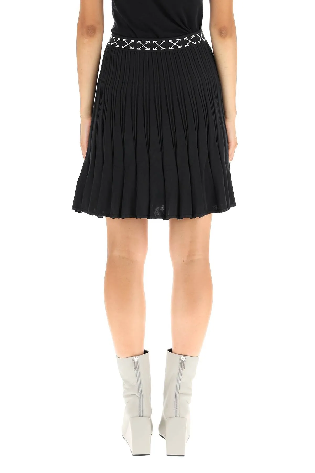 Off-White Arrows Waistband Pleated Skirt