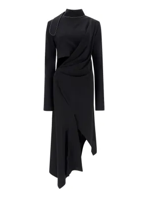 Off-White Asymmetric Hem Dress