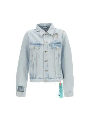 Off-White Cut-Out Buttoned Denim Jacket