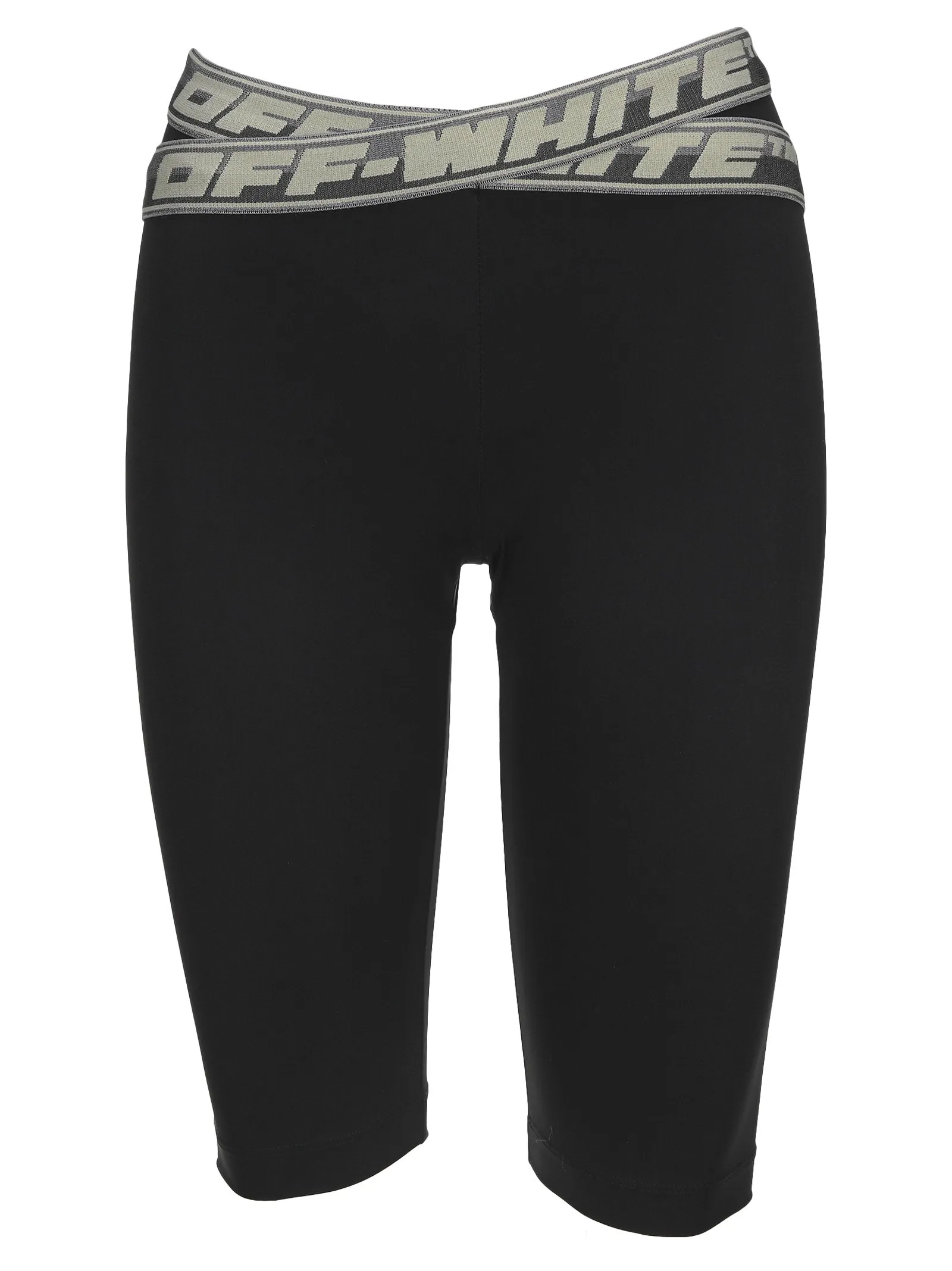 Off-White High Waist Logo-Tape Cycling Shorts
