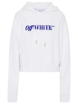 Off-White Logo Detailed Drawstring Hoodie