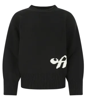 Off-White Logo Intarsia Crewneck Sweater