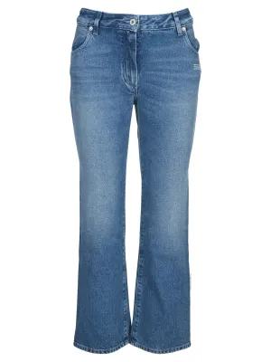 Off-White Logo Patch Flared Jeans
