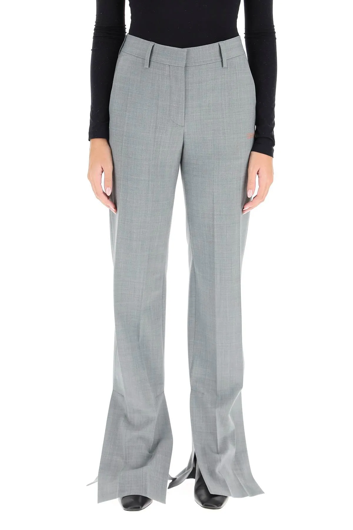 Off-White Logo Patch Palazzo Pants