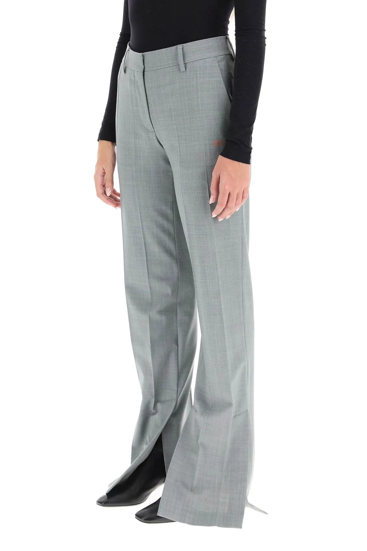 Off-White Logo Patch Palazzo Pants
