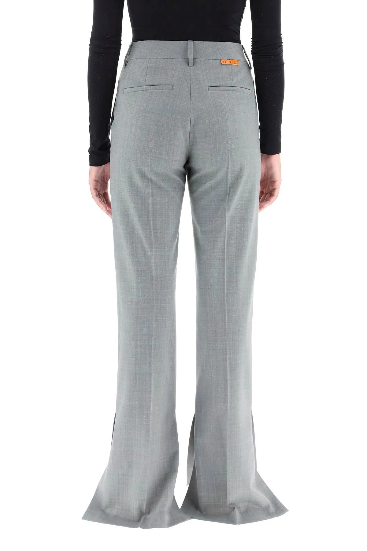 Off-White Logo Patch Palazzo Pants