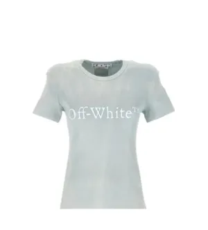 Off-White Logo Printed Crewneck Knitted T-Shirt