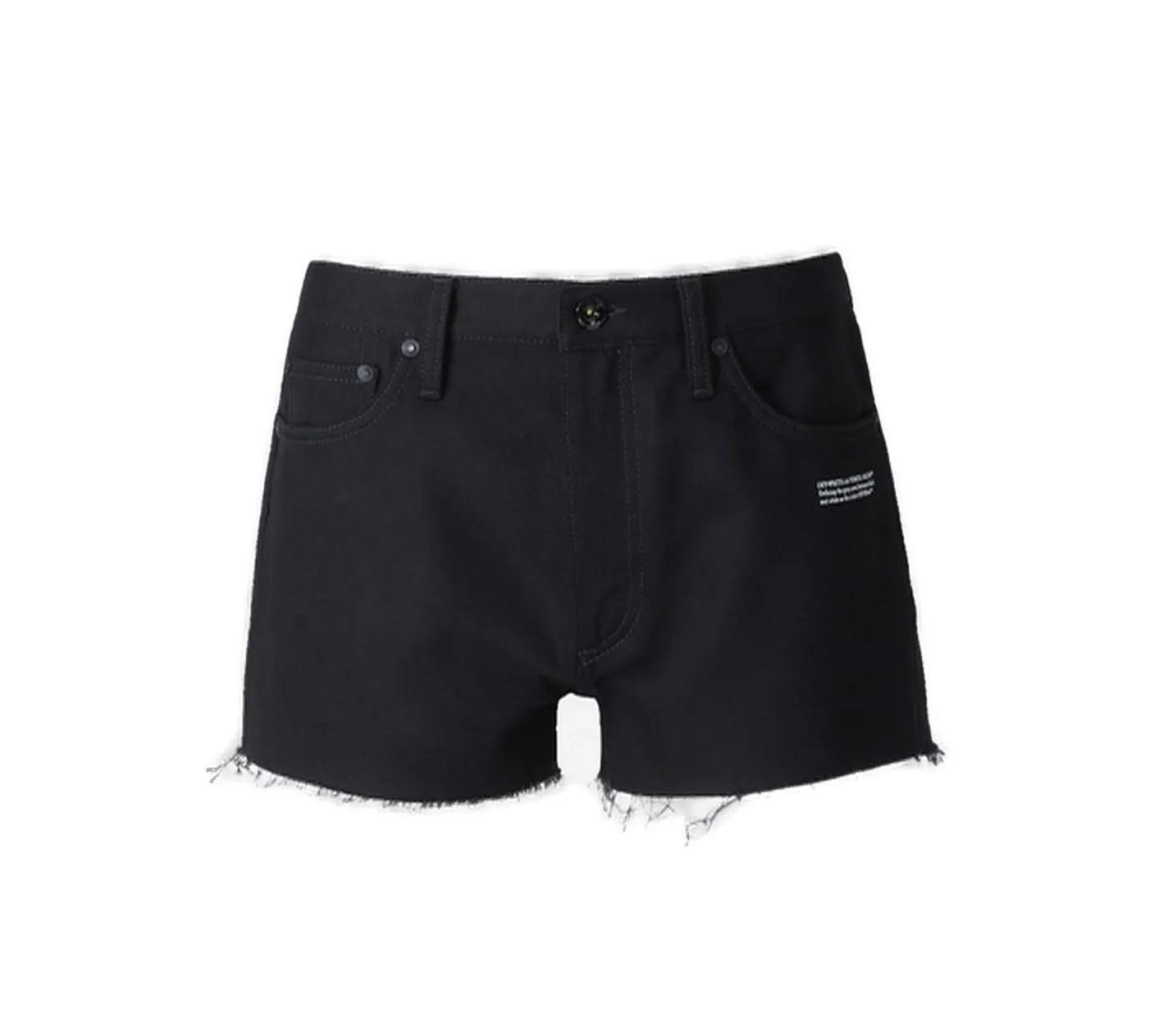 Off-White Low-Rise Logo Printed Denim Shorts