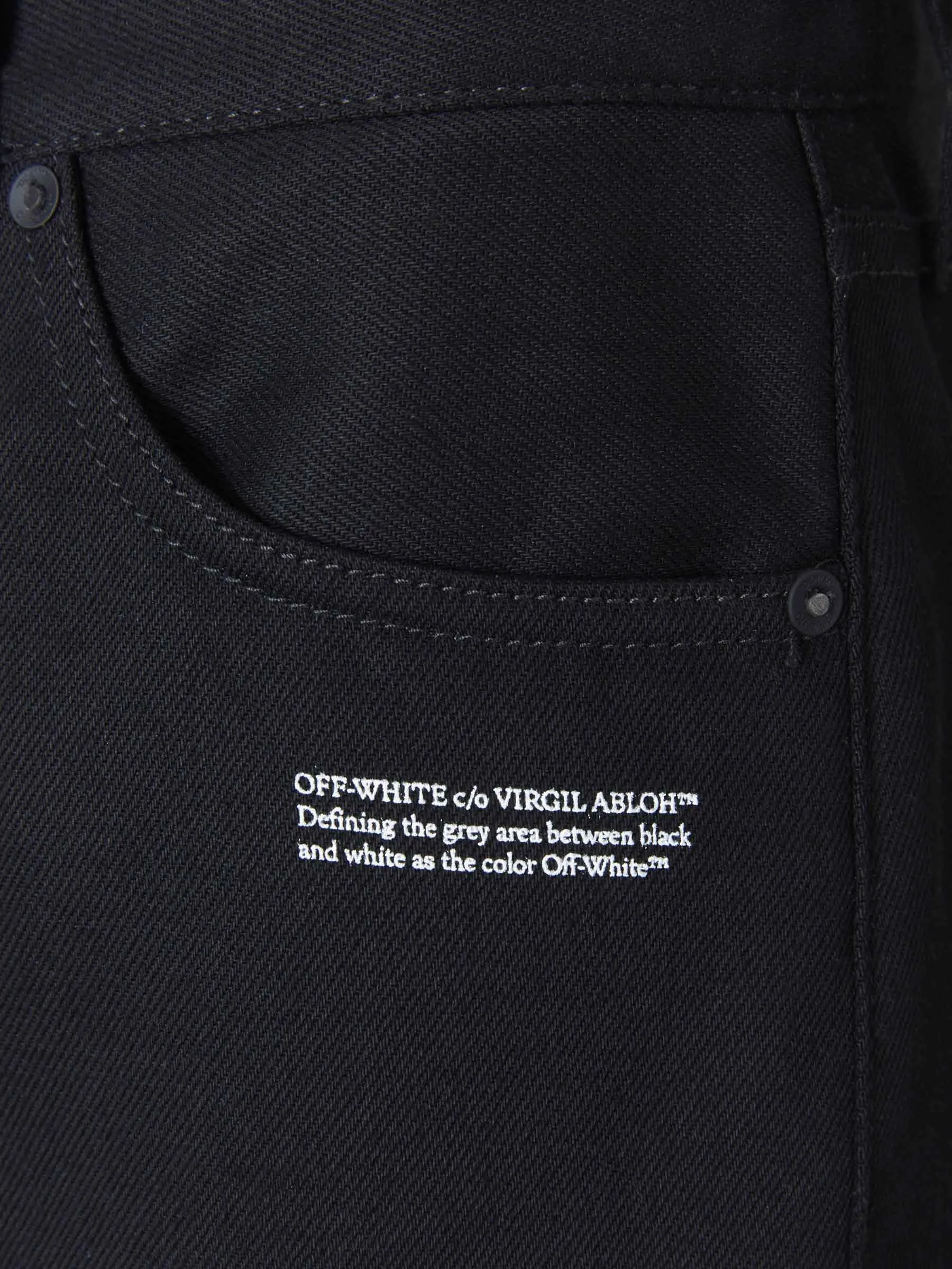 Off-White Low-Rise Logo Printed Denim Shorts