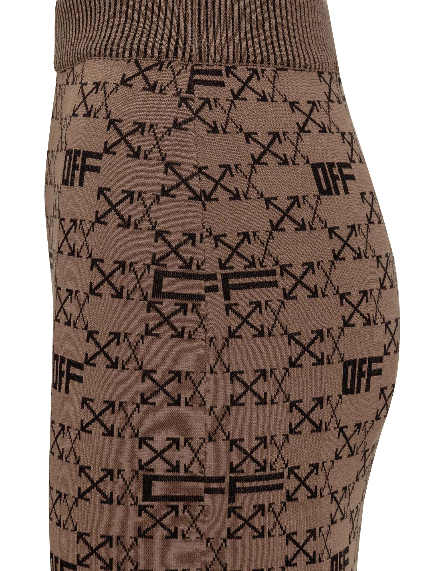 Off-White Signature Arrow Intarsia-Knitted Midi Pencil Skirt