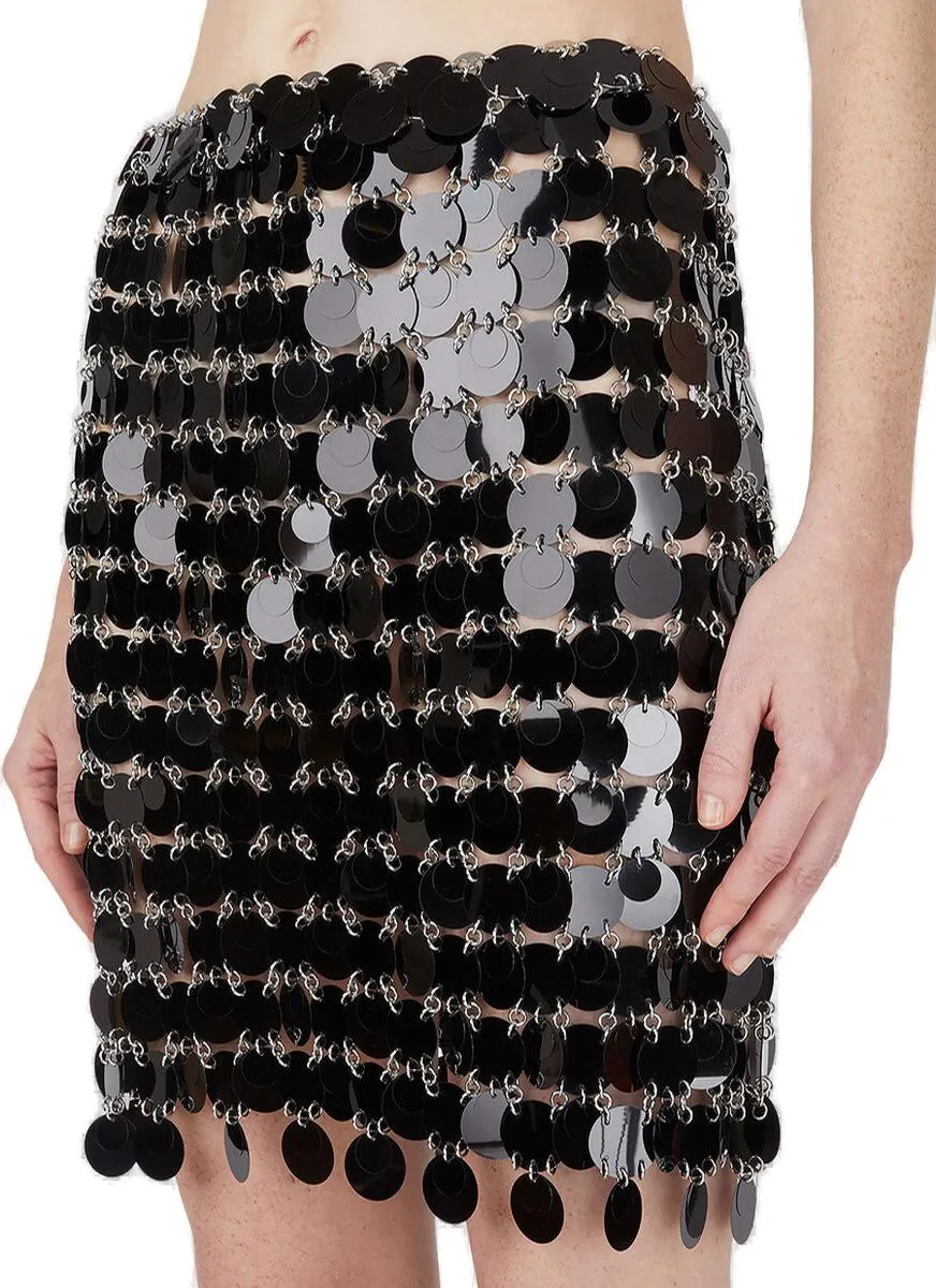 Paco Rabanne Allover Paillette Mini Skirt