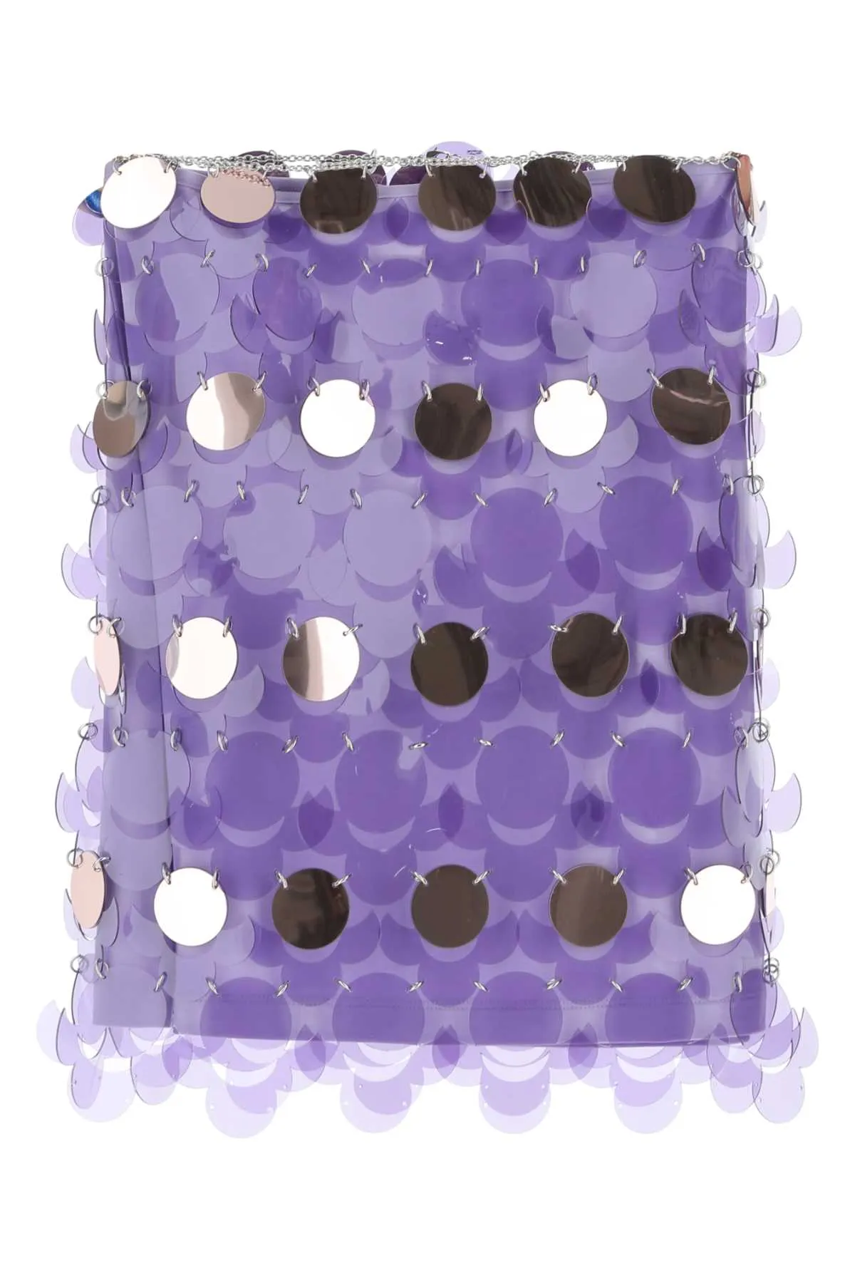 Paco Rabanne Mirror Effect Discs Mini Skirt