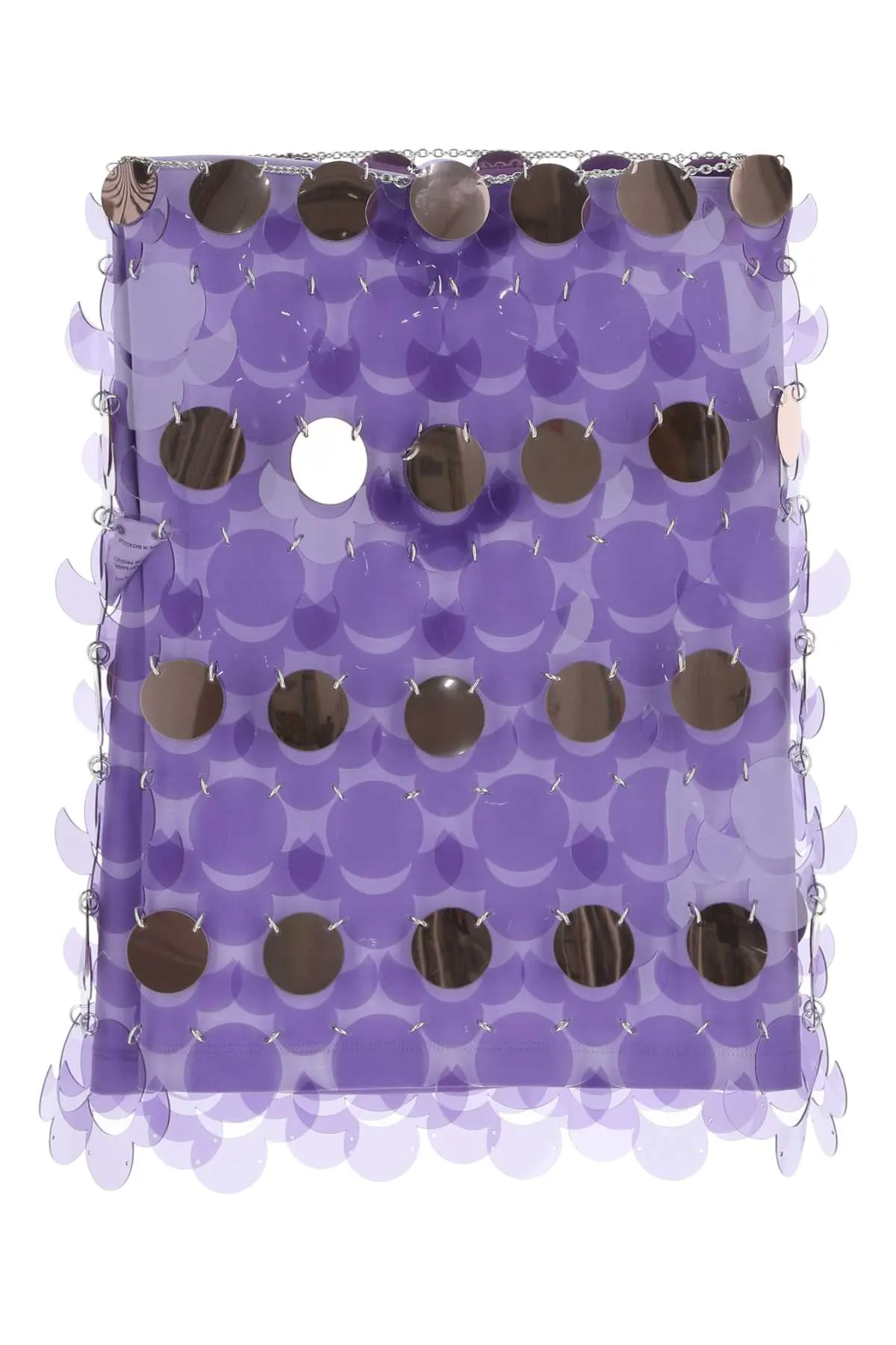 Paco Rabanne Mirror Effect Discs Mini Skirt