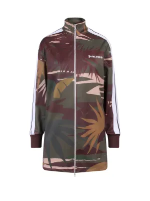 Palm Angels Camouflage Pattern High-Neck Zipped Jacket