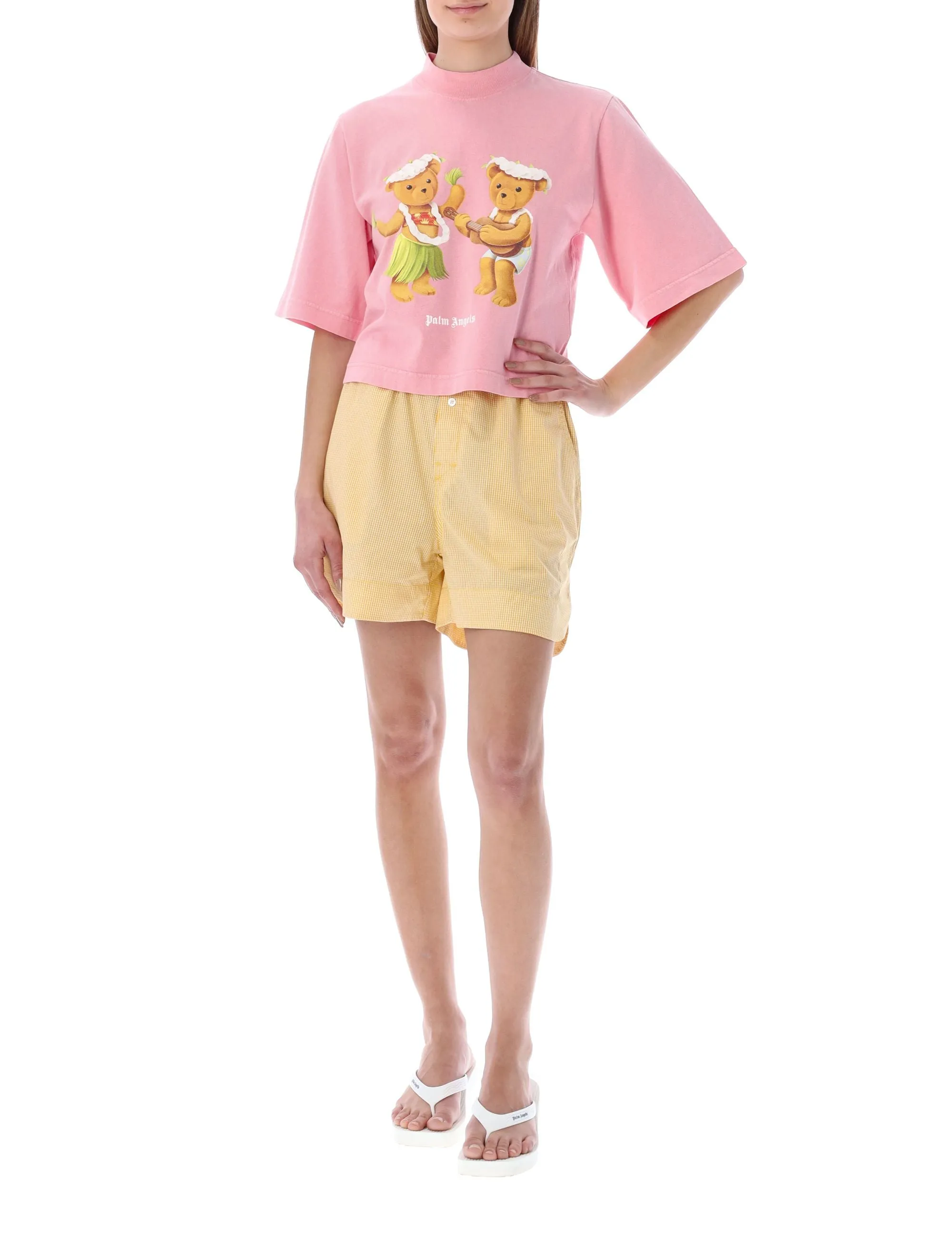 Palm Angels Logo Printed Crewneck T-Shirt