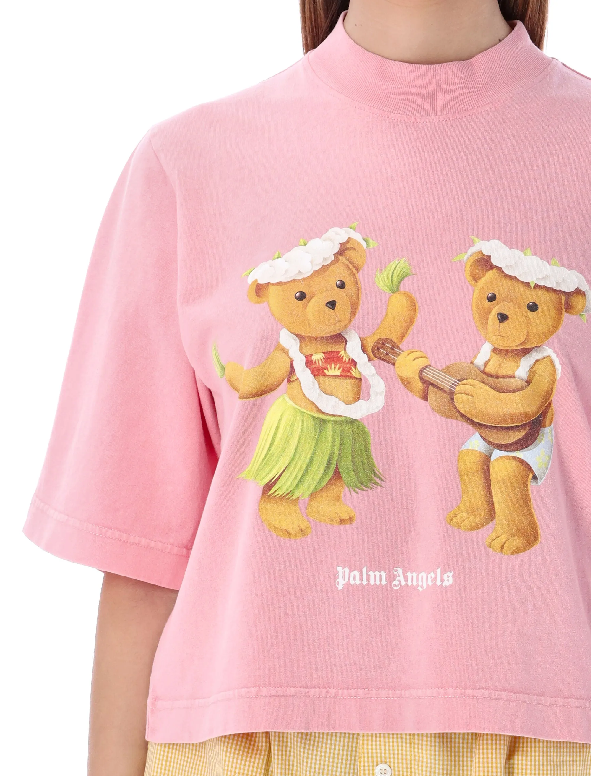 Palm Angels Logo Printed Crewneck T-Shirt