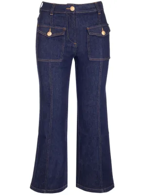 Palm Angels Marine Flare Stretched Jeans
