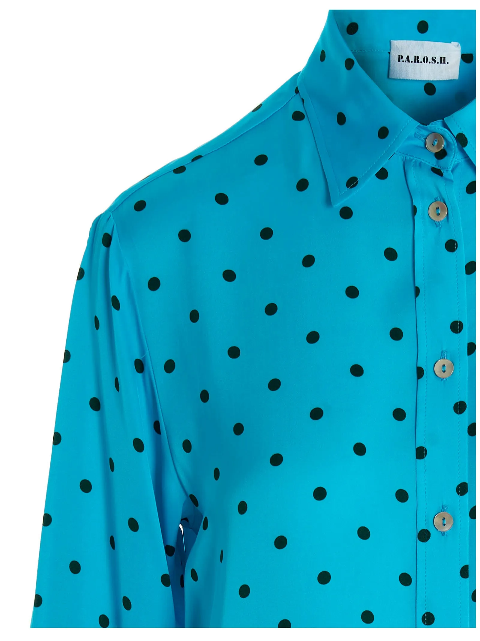 P.A.R.O.S.H. Allover Dot Print Long-Sleeved Shirt
