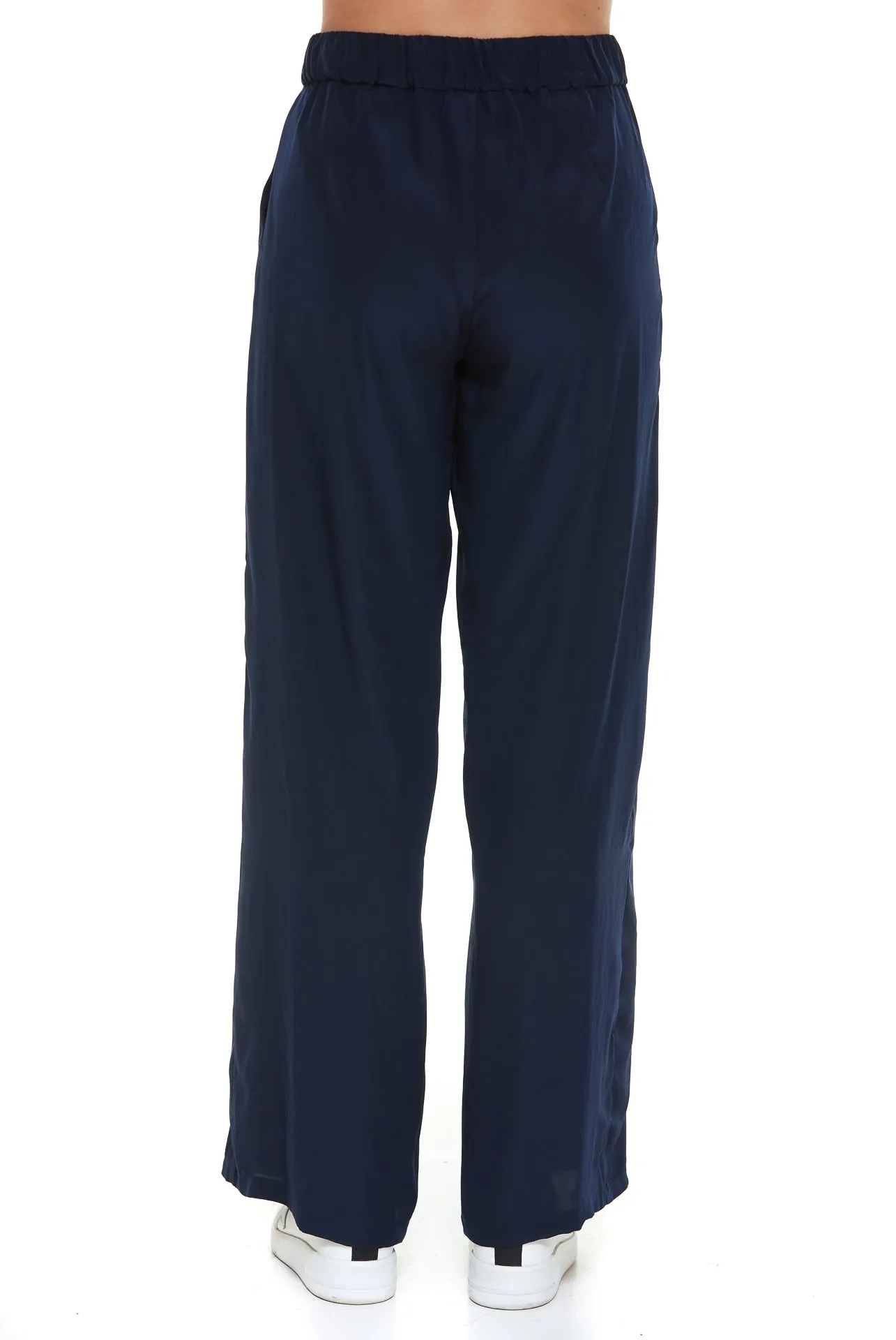 P.A.R.O.S.H. Elastic Waist Wide Leg Trousers