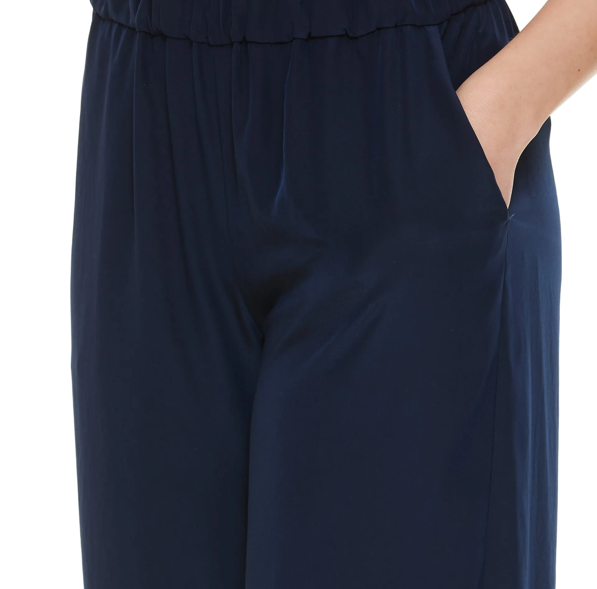P.A.R.O.S.H. Elastic Waist Wide Leg Trousers