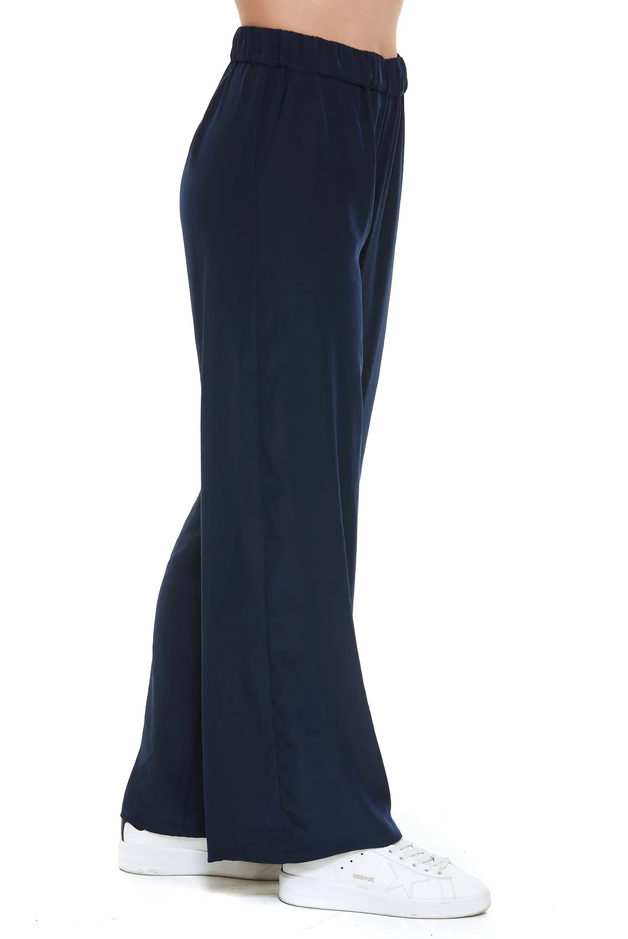P.A.R.O.S.H. Elastic Waist Wide Leg Trousers