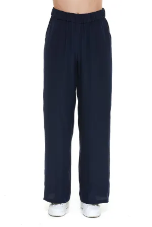 P.A.R.O.S.H. Elastic Waist Wide Leg Trousers