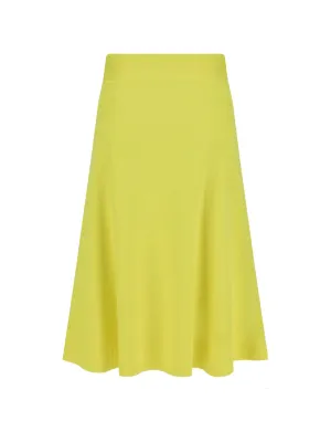P.A.R.O.S.H. High Waisted Flared Midi Skirt