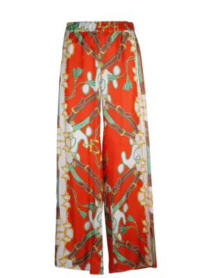 P.A.R.O.S.H. Motif Printed Wide Leg Trousers