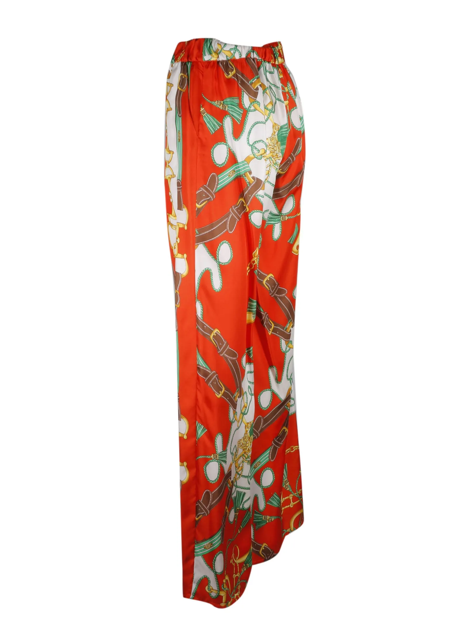 P.A.R.O.S.H. Motif Printed Wide Leg Trousers