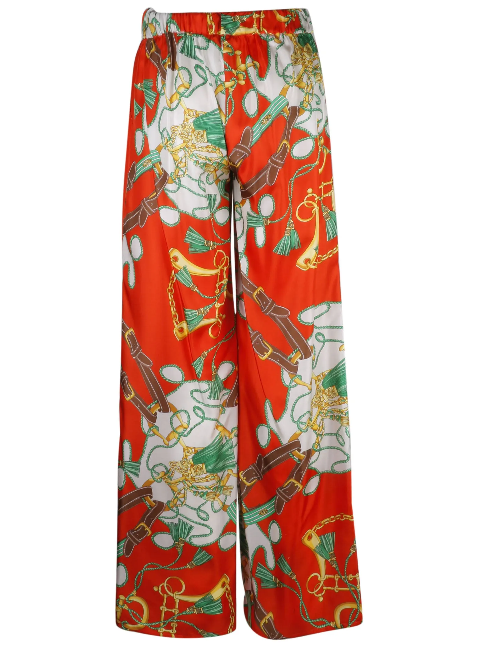 P.A.R.O.S.H. Motif Printed Wide Leg Trousers