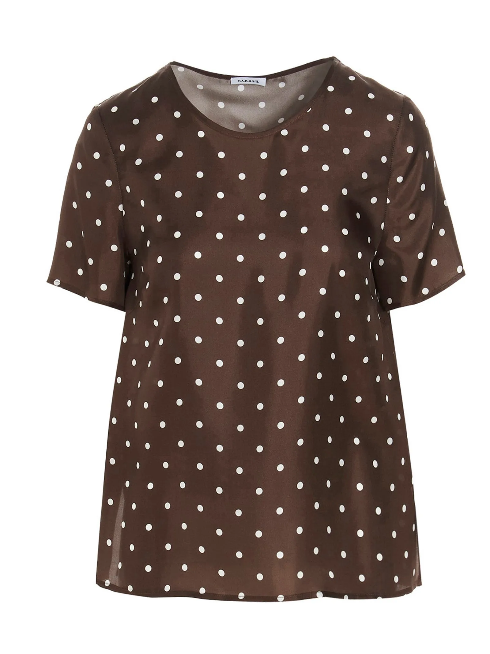 P.A.R.O.S.H. Polka Dot Print Crewneck T-Shirt