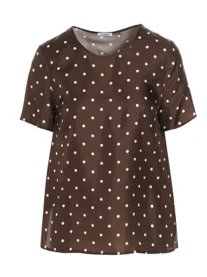 P.A.R.O.S.H. Polka Dot Print Crewneck T-Shirt